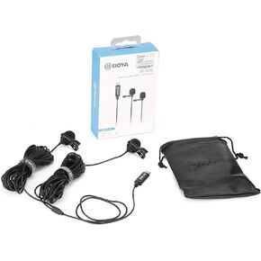 Boya BY-M3D - Digital Dual Lavalier Microphones, Black