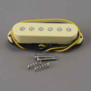FLEOR Single Coil Pickup Ceramic Magnet White Middle Pickup Fit Strat Electric Guitar