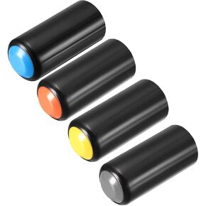 uxcell Battery Cover Mic Battery Screw on Cap Cup Cover for PGX24 SLX24 PG58 BETA58 4 Colors 4Pcs