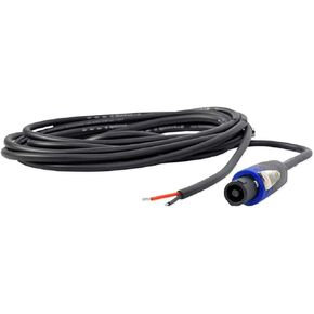 Rockville RHC15 15 Foot Speakon to Bare Wire Speaker Cable,16 Gauge,100% Copper,Black