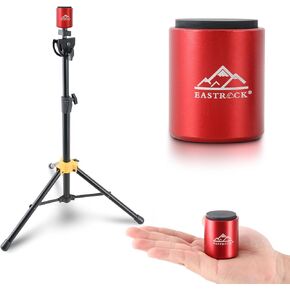 EASTROCK MINI Practice Drum Pad With Stand, 2.16 Inches Double Sided Silent Drum Pad, Silicone Dumb Drum for Beginners,Red
