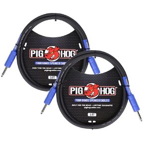 Pig Hog PHSC5 9.2mm Speaker Cable, 5 Ft - 2 Pack