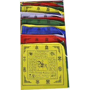 Tibetan Buddhist Prayer Flags 8 Inch, Set of 25 Flags - Om Mani Padme Hum Mantra