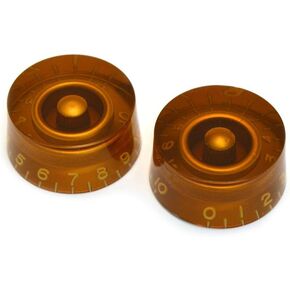Allparts/PK 0130 022 مقابض السرعة (2) لمحور الأخدود العنبر
