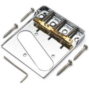 SAPHUE Dual Load Guitar Bridge with Cut-down Sides w/Compensated Brass Saddles for TL Guitar