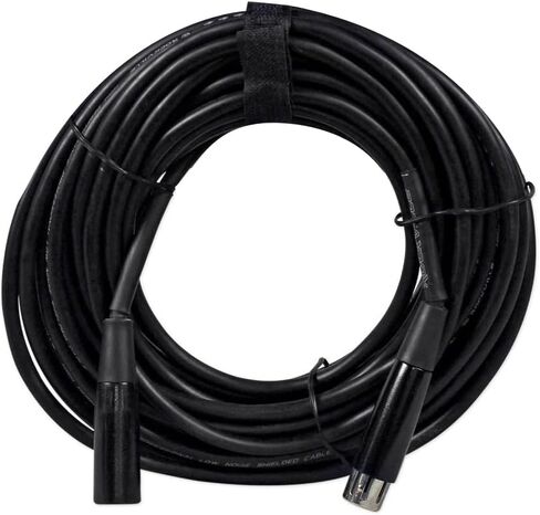 Rockville RDX3M50 50 Foot 3 Pin DMX Lighting Cable 100% OFC Copper Female 2 Male, Black in Saudi Arabia