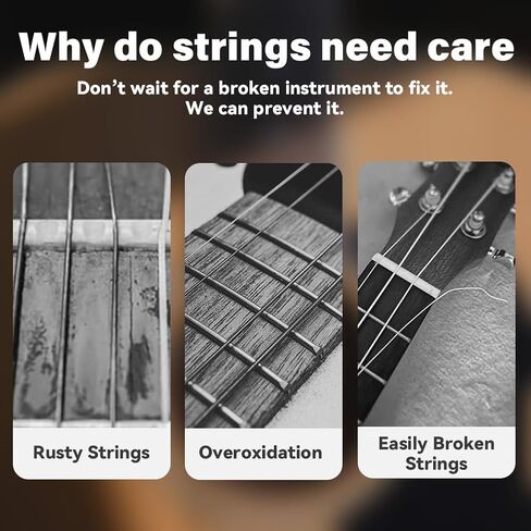 Dual Head Guitar Strings Cleaner Eraser - Rust Remover with Lubricant in Brush String and Fret Care, Guitar Fret Polish Tools, Derusting Brush Pen for Eletric Guitar Bass Ukulele Violin in Saudi Arabia
