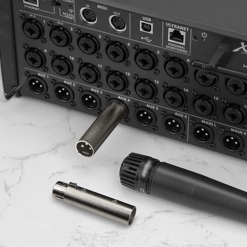 محول كابل ميكروفون Geekria for Creators XLR ذكر إلى XLR أنثى، متوافق مع Shure SM58، SM57، SM7B، MV7، PGA48، Behringer xm8500 Mic Cord Plug (فضي، عبوتان) in Saudi Arabia