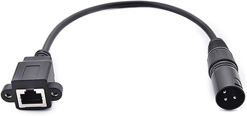 Maxmoral 2 قطعة 3 أقطاب XLR إلى RJ45 DMX512 محول RJ45 إلى ذكر XLR DMX كابل، كابل صوت XLR للمرحلة واستوديو التسجيل in Saudi Arabia