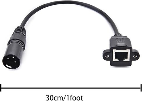 Maxmoral 2 قطعة 3 أقطاب XLR إلى RJ45 DMX512 محول RJ45 إلى ذكر XLR DMX كابل، كابل صوت XLR للمرحلة واستوديو التسجيل in Saudi Arabia