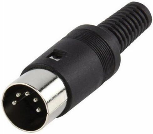 DIN 5-Pin Male Plug Connector, DIN 5 Pin Plug MIDI to Solder Terminals Connector Adapter for DIY Audio Video, Microphone, Amplifiers in Saudi Arabia