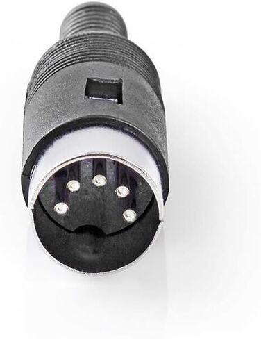 DIN 5-Pin Male Plug Connector, DIN 5 Pin Plug MIDI to Solder Terminals Connector Adapter for DIY Audio Video, Microphone, Amplifiers in Saudi Arabia