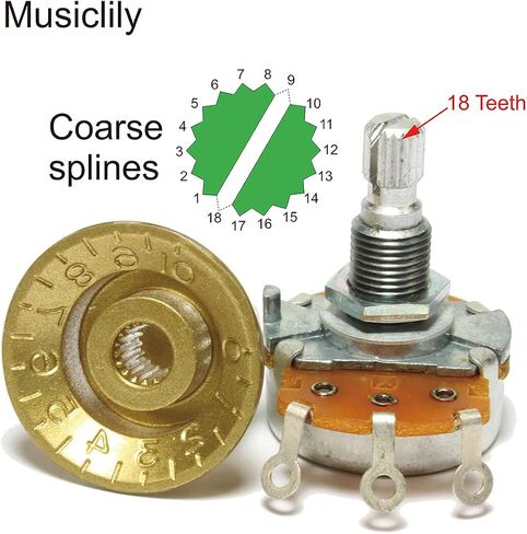 Musiclily Pro Metric Size Steel White Pearl Top Tele Dome Knobs for Import Fender Telecaster Electric Guitar/Precision Bass, Chrome (Set of 2) in Saudi Arabia