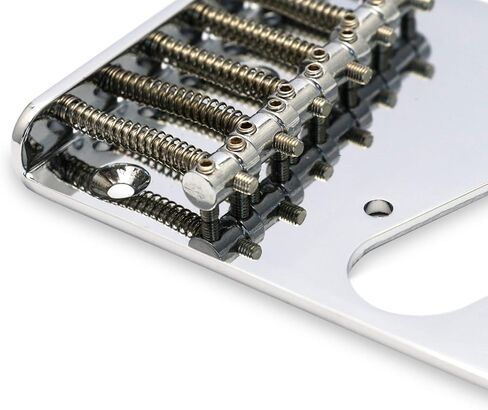 ميتالور فينتاج ستايل 6 سرج علوي محمل جسر متوافق مع Telecaster Style أجزاء الجيتار الكهربائي استبدال الكروم. in Kuwait