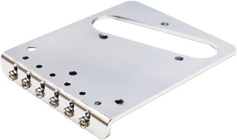 ميتالور فينتاج ستايل 6 سرج علوي محمل جسر متوافق مع Telecaster Style أجزاء الجيتار الكهربائي استبدال الكروم. in Kuwait