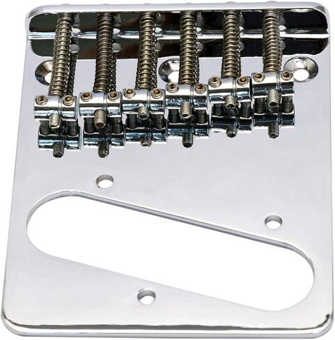 ميتالور فينتاج ستايل 6 سرج علوي محمل جسر متوافق مع Telecaster Style أجزاء الجيتار الكهربائي استبدال الكروم. in Kuwait