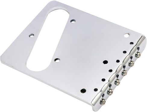ميتالور فينتاج ستايل 6 سرج علوي محمل جسر متوافق مع Telecaster Style أجزاء الجيتار الكهربائي استبدال الكروم. in Kuwait