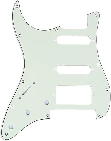 Musiclily Pro باليد اليسرى 11 فتحة على الطراز الحديث Strat HSS جيتار Pickguard لقطع جسر ستراتوكاستر الأمريكي/المكسيكي فلويد روز، 4 طبقات من اللؤلؤ الأبيض in Saudi Arabia