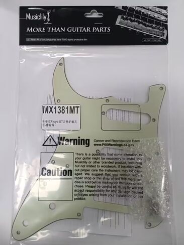 Musiclily Pro باليد اليسرى 11 فتحة على الطراز الحديث Strat HSS جيتار Pickguard لقطع جسر ستراتوكاستر الأمريكي/المكسيكي فلويد روز، 4 طبقات من اللؤلؤ الأبيض in Saudi Arabia