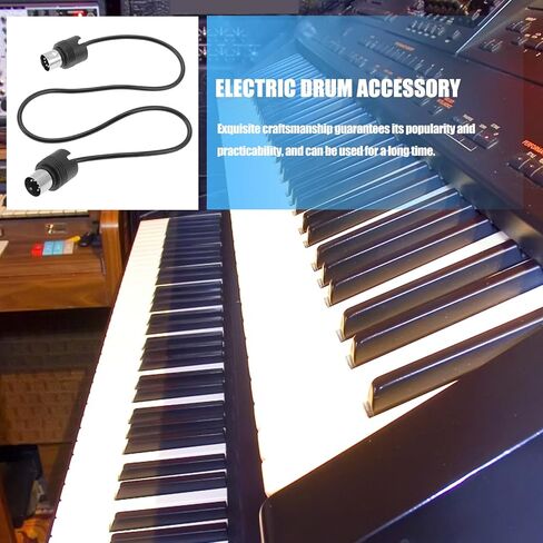 SUPVOX 2pcs Instrument bass Cable Right Angle Electric Drum bass Accessories Sound Card USB keypad Audio Equipment Guitar Audio MIDI Extension Cable Keyboard Cable Controller Portable in Kuwait