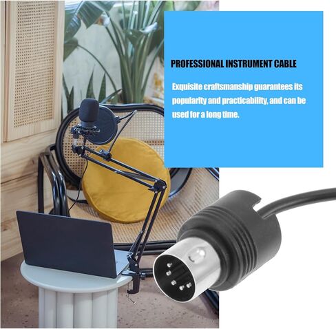 SUPVOX 2pcs Instrument bass Cable Right Angle Electric Drum bass Accessories Sound Card USB keypad Audio Equipment Guitar Audio MIDI Extension Cable Keyboard Cable Controller Portable in Kuwait