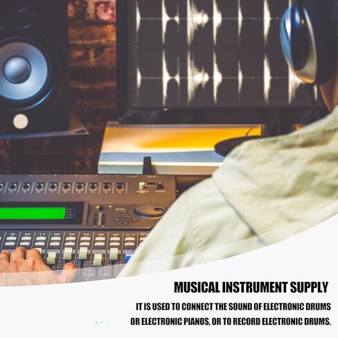 SUPVOX 2pcs Instrument bass Cable Right Angle Electric Drum bass Accessories Sound Card USB keypad Audio Equipment Guitar Audio MIDI Extension Cable Keyboard Cable Controller Portable in Kuwait