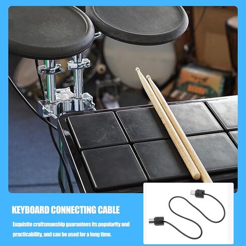 SUPVOX 2pcs Instrument bass Cable Right Angle Electric Drum bass Accessories Sound Card USB keypad Audio Equipment Guitar Audio MIDI Extension Cable Keyboard Cable Controller Portable in Kuwait