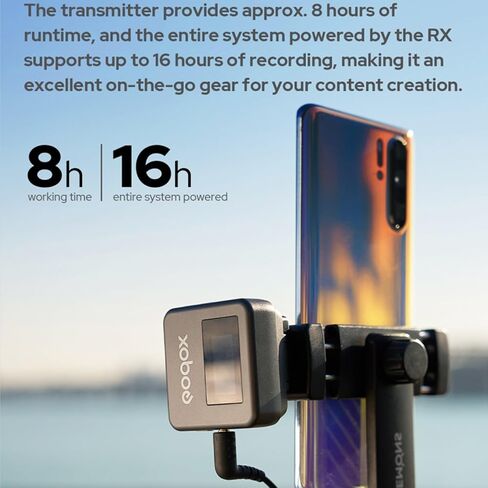 GODOX Magic XT1 Wireless Lavalier Microphone, 48kHz/24-bit Audio, Touchscreen Receiver, Noise Cancellation, 2.4G Wireless 200m(656ft) Range Mics for Camera, Android, iPhone 15, PC for Vlog, Youtube in Saudi Arabia