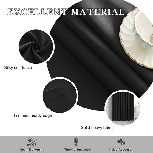 MAIHER Room Darkening Pinch Pleat Curtain with Tieback, Thermal Insulated Triple Weave Polyester Pleated Drape for Small Window, Patio (Beige, 38" W x 63" L, 1 Panel) in Kuwait