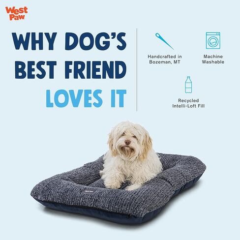 WEST PAW Heyday Dog Bed for Pets – Microsuede, Durable, Easy-to-Clean Animal Bed for Large, Small Dogs - Boulder Heather – X-Large, 46" x 32" in Kuwait