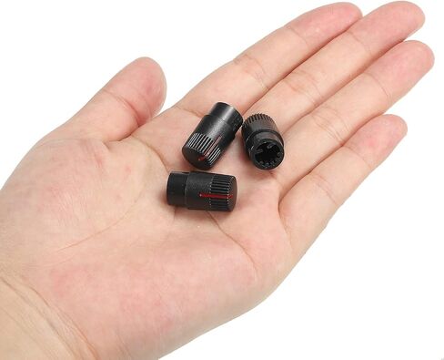MECCANIXITY Potentiometer Control Knob ABS Guitar Knob for Electric Guitar,Power Amplifiers Stereos,Bass Volume Tone 180 Degrees Rotary Knob 6mm D Type Shaft Black White 10PCS in Kuwait