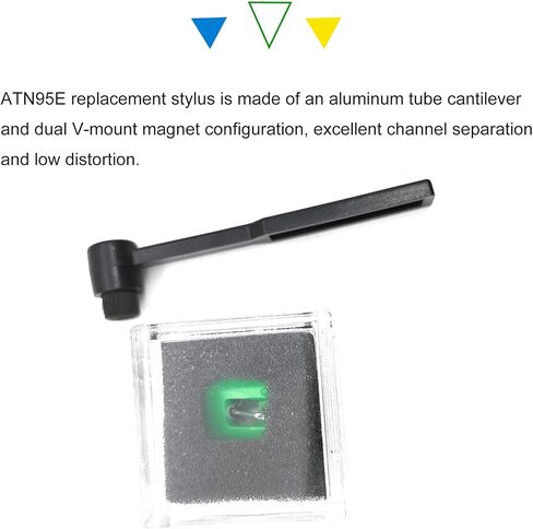 ATN95E Replacement Stylus for AT95E, Compatible with Audio-Technica AT-LP120-USB Turntables Record Player, ATN95E Diamond Record Needle, Compatible with AT93 AT95 AT3400 AT3401 AT3450 Phono Cartridges in Saudi Arabia