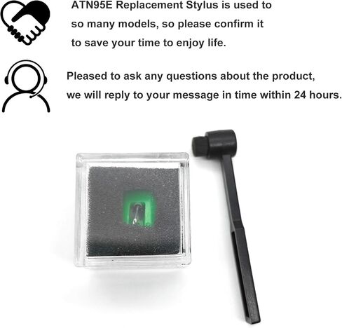 ATN95E Replacement Stylus for AT95E, Compatible with Audio-Technica AT-LP120-USB Turntables Record Player, ATN95E Diamond Record Needle, Compatible with AT93 AT95 AT3400 AT3401 AT3450 Phono Cartridges in Saudi Arabia