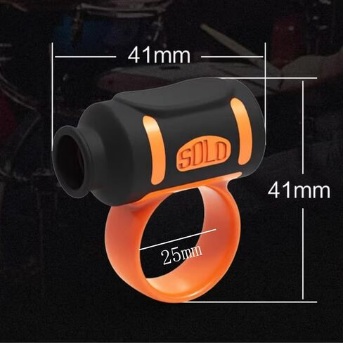 2pcs Drum Stick Control Clip Finger Drumsticks Aid Drum Stick Finger Controller Silicone Drum Sticks Twirling Controller Auxiliary Drumsticks Finger Ring Anti Slip for 7A Drum Sticks(Black) in Saudi Arabia