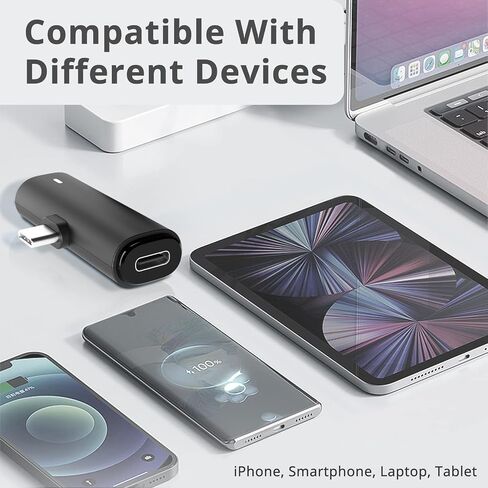 ميكروفون AKSONIC اللاسلكي Lavalier لميكروفون iPhone لتسجيل الفيديو والبث المباشر مع موصل USB من النوع C، محول لايتنينج (100 قدم، أسود) in Saudi Arabia