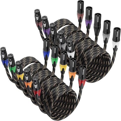 XLR Cables 100ft 4 Packs, XLR Microphone Cables, Balanced XLR Speaker Cable Male to Female 3 Pins Nylon Braided in Saudi Arabia