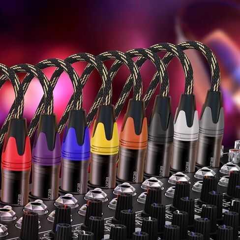 XLR Cables 100ft 4 Packs, XLR Microphone Cables, Balanced XLR Speaker Cable Male to Female 3 Pins Nylon Braided in Saudi Arabia