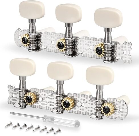 Mr.Power Classical Guitar Tuners 6 Strings Tuning Keys Pegs with Tools Screwdriver, Guitar Accessories for Men Guitarist Musician Music Lover Players (Black Button) in Saudi Arabia