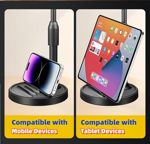 MC-S 【11.4 inch】 Upgraded 2 in 1 Desktop Microphone Stand, Adjustable Mic Stand with Pop Filter, Shock Mount, Microphone Clip, 3/8" to 5/8" Metal Screw Adapter. Phone stand. in Kuwait