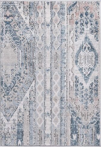 Rugs.com Oregon Collection Rug – 2' 2 x 3' Black and White Low-Pile Rug Perfect for Living Rooms, Large Dining Rooms, Open Floorplans in Saudi Arabia