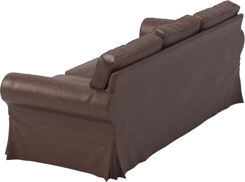 The Ektorp 3 Seat Sofa Cover Replacement Is Custom Made Compatible for IKea Ektorp Sofa Cover, an Ektorp Sofa Slipcover Replacement (New Black PU Leather) in Kuwait