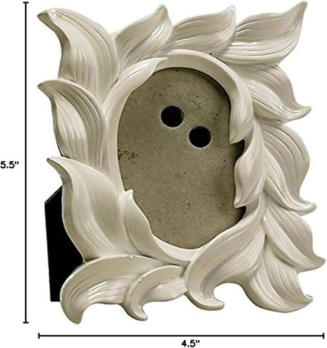 بيدرمان اند سونز اطار صور - اطار صور منحوت من الراتنج او اطار صورة لسطح الطاولة، مقاس S، اوراق بيضاء in Kuwait