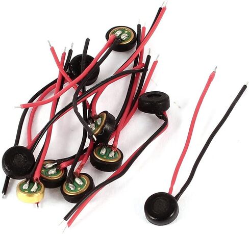 uxcell Dual Wire Leads Electret Condenser Microphone Pick-up 4mm x 2mm (Pack of 10) in Saudi Arabia
