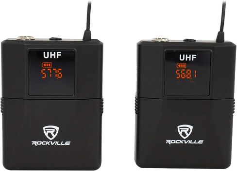 Rockville RWM81U Dual UHF Headset & Guitar Wireless Microphone System w/LCD in Saudi Arabia
