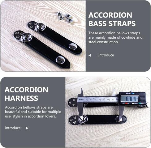 VICASKY 2pcs Accordion Straps,Accordion Shoulder Strap, Adjustable Accordion Shoulder Straps Black Accordion Straps, Leather Soft Accordion Straps, Adjustable Accordion Shoulder Belt in Saudi Arabia