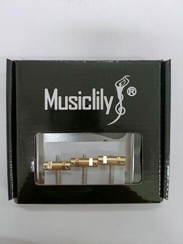 Musiclily Ultra 54 مم (2-1/8 بوصة) لوحة جيتار من الألومنيوم الصلب بالكامل مع جسر نحاسي معوض 3 سرج لاستبدال الجيتار الكهربائي على طراز Tele، كروم in Saudi Arabia