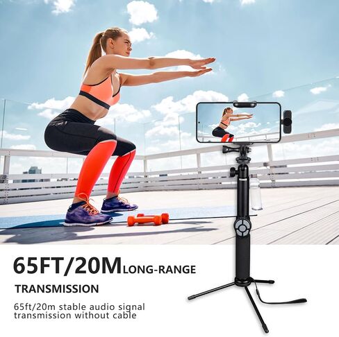 2 Pack Wireless Lavalier Microphones for iPhone, Android.Mini Microphone for Recording Live Videos, Tiktok, YouTube and Facebook (USB Type-C（iPhone15）) in Saudi Arabia