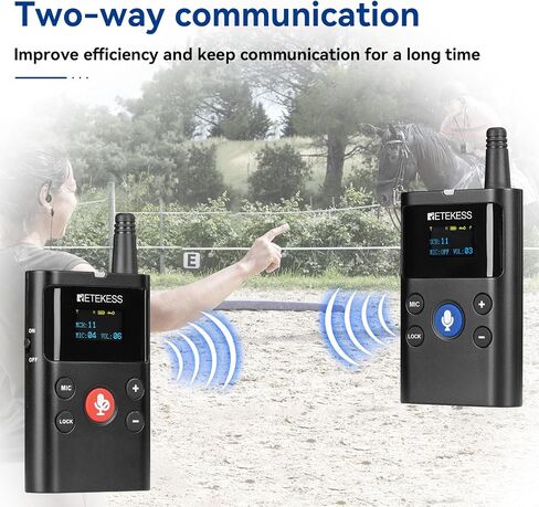 Retekess TT126 Two-Way Tour Guide System, Assisted Listening System, 280m/918ft, Noise Reduction,Translation Equipment for Horse Training, VIP Reception (1Transmitter 1 Receiver) in Saudi Arabia