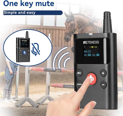 Retekess TT126 Two-Way Tour Guide System, Assisted Listening System, 280m/918ft, Noise Reduction,Translation Equipment for Horse Training, VIP Reception (1Transmitter 1 Receiver) in Saudi Arabia