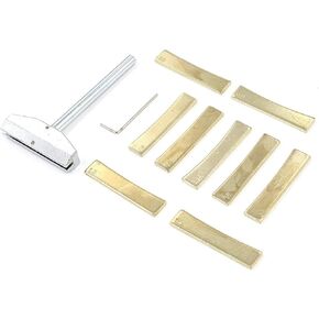 9pcs Brass Guitar Frets Radius Press Caul Fingerboard Fret Inserts Pressing Tool Kit for Acoustic Electric Guitar Bass